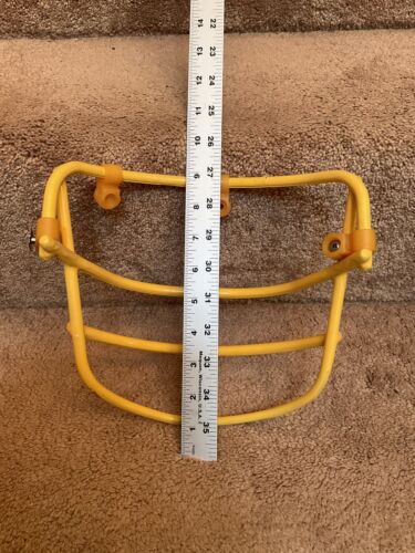 Vintage Schutt 1969 NJOP Large Red Dot Yellow Gold Football Helmet Face Mask