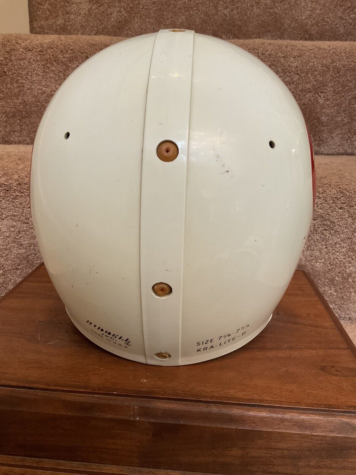 Vintage Wisconsin Badgers Game Used 1971 Riddell Micro-Fit Football Helmet Sports Mem, Cards & Fan Shop:Fan Apparel & Souvenirs:College-NCAA Riddell   