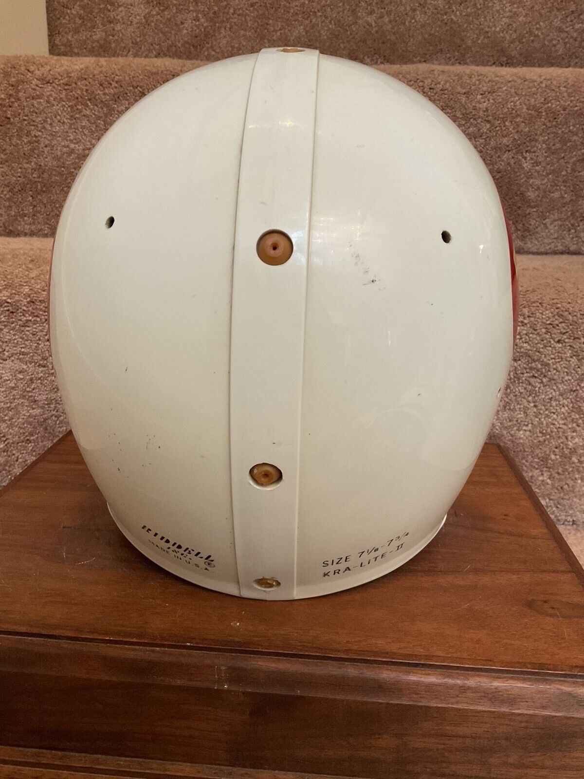 Vintage Wisconsin Badgers Game Used 1971 Riddell Micro-Fit Football Helmet Sports Mem, Cards & Fan Shop:Fan Apparel & Souvenirs:College-NCAA Riddell