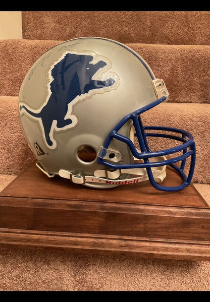 Barry Sanders Autographed Game Used Detroit Lions VSR-4 Riddell Football Helmet Sports Mem, Cards & Fan Shop:Autographs-Original:Football-NFL:Helmets WESTBROOKSPORTSCARDS   