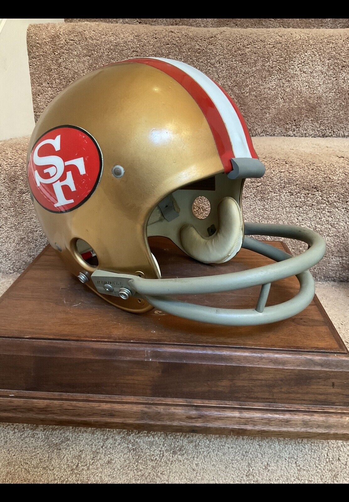 Wilson Suspension Football Helmet Custom San Francisco 49ers 1970 RIDDell BD-9 Sports Mem, Cards & Fan Shop:Game Used Memorabilia:Football-NFL:Helmet WESTBROOKSPORTSCARDS