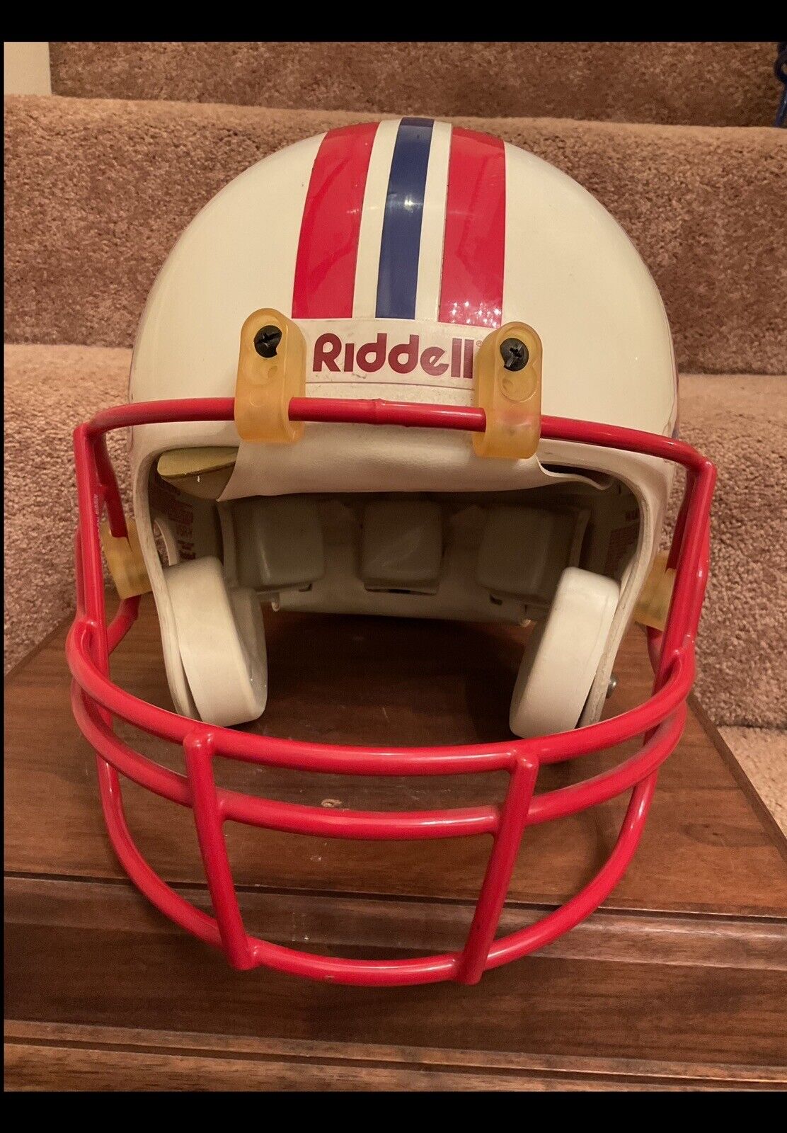 Vintage Riddell VSR-1 New England Patriots Game Football Helmet Sports Mem, Cards & Fan Shop:Fan Apparel & Souvenirs:Football-NFL Riddell   