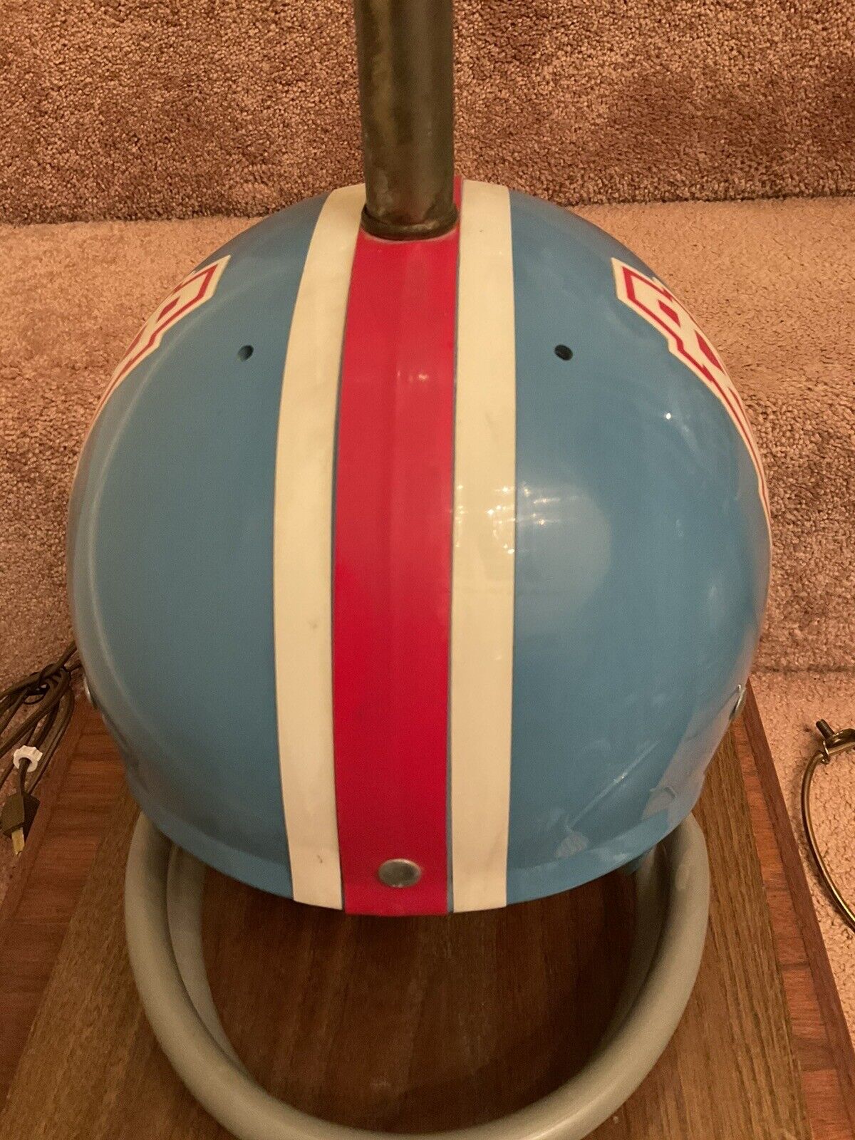 Vintage Riddell 1972 Houston Oilers Kra-Lite Old Football Helmet Lamp Rare! Sports Mem, Cards & Fan Shop:Fan Apparel & Souvenirs:Football-NFL Riddell   