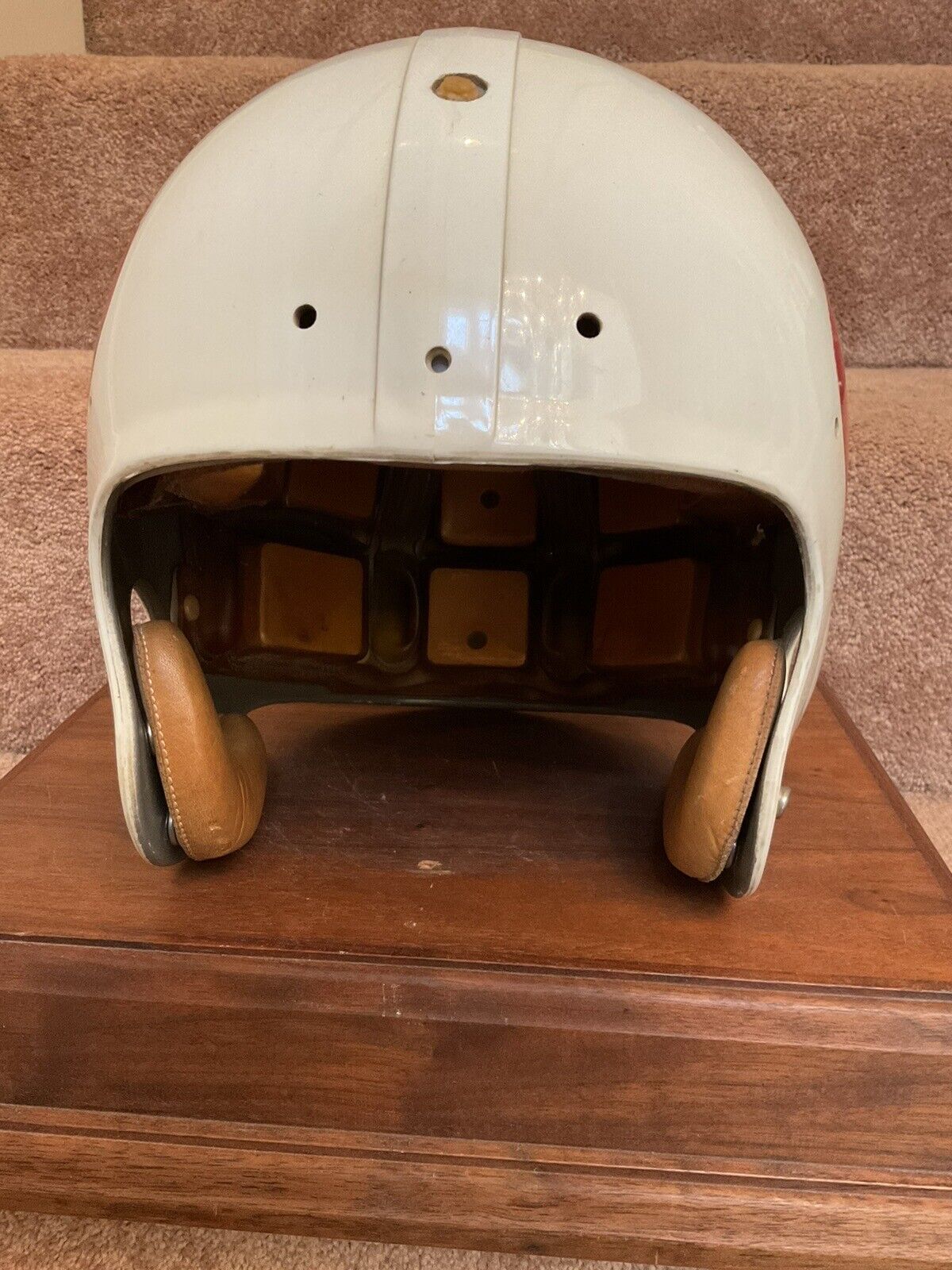 Vintage Wisconsin Badgers Game Used 1971 Riddell Micro-Fit Football Helmet Sports Mem, Cards & Fan Shop:Fan Apparel & Souvenirs:College-NCAA Riddell