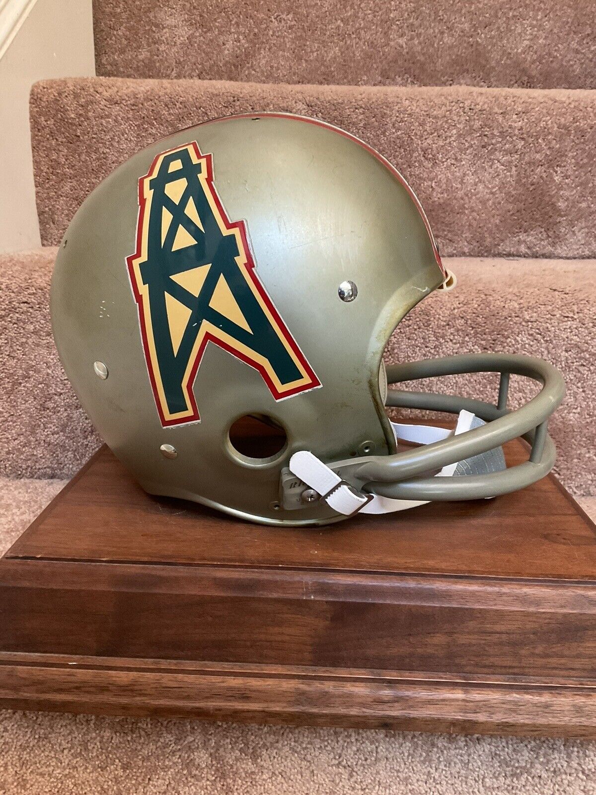 Vintage Riddell Kra-Lite-8 TK2 Football Helmet 1970 Houston Oilers RARE Sports Mem, Cards & Fan Shop:Fan Apparel & Souvenirs:Football-NFL Riddell