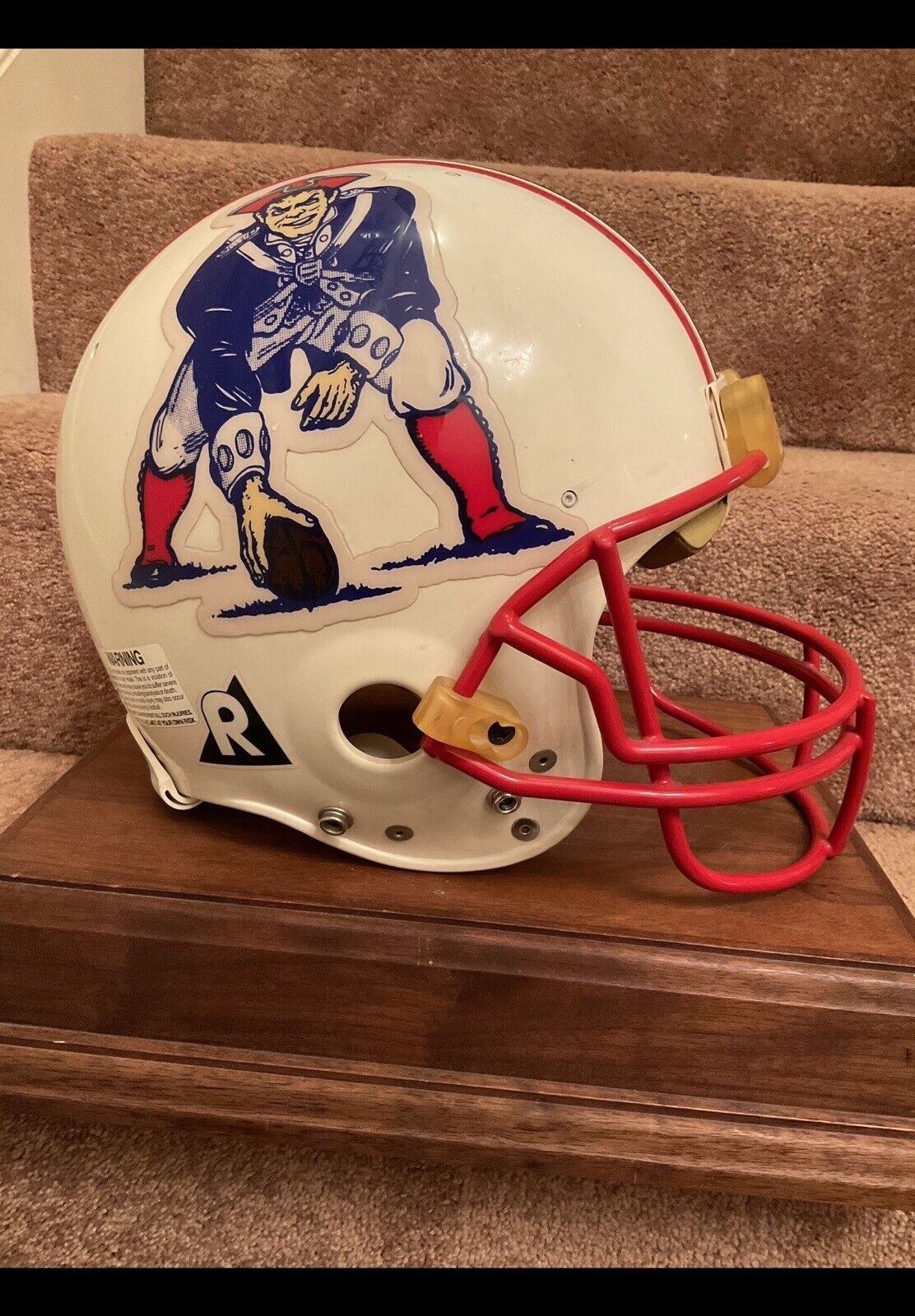 Vintage Riddell VSR-1 New England Patriots Game Football Helmet Sports Mem, Cards & Fan Shop:Fan Apparel & Souvenirs:Football-NFL Riddell   