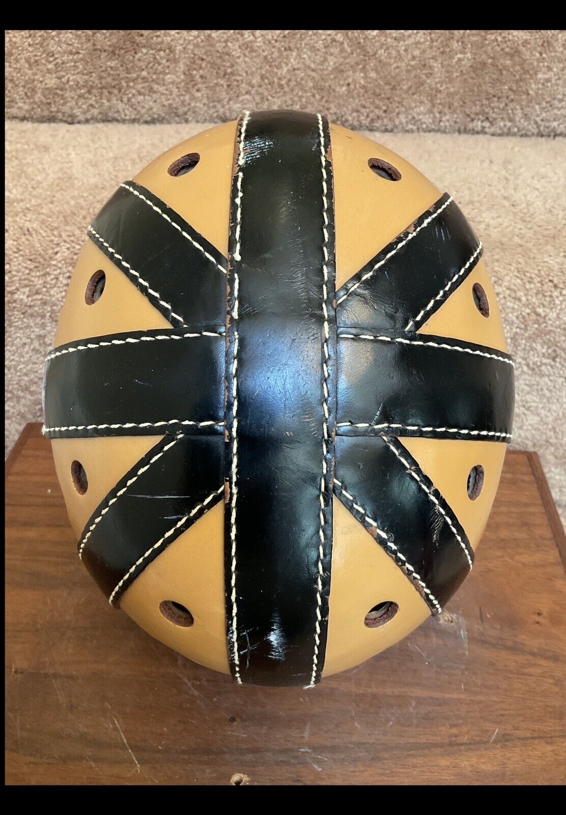 Original Rawlings Authentic F2180 Leather Suspension Football Helmet Size 7 1/8 Sports Mem, Cards & Fan Shop:Fan Apparel & Souvenirs:Football-NFL Rawlings