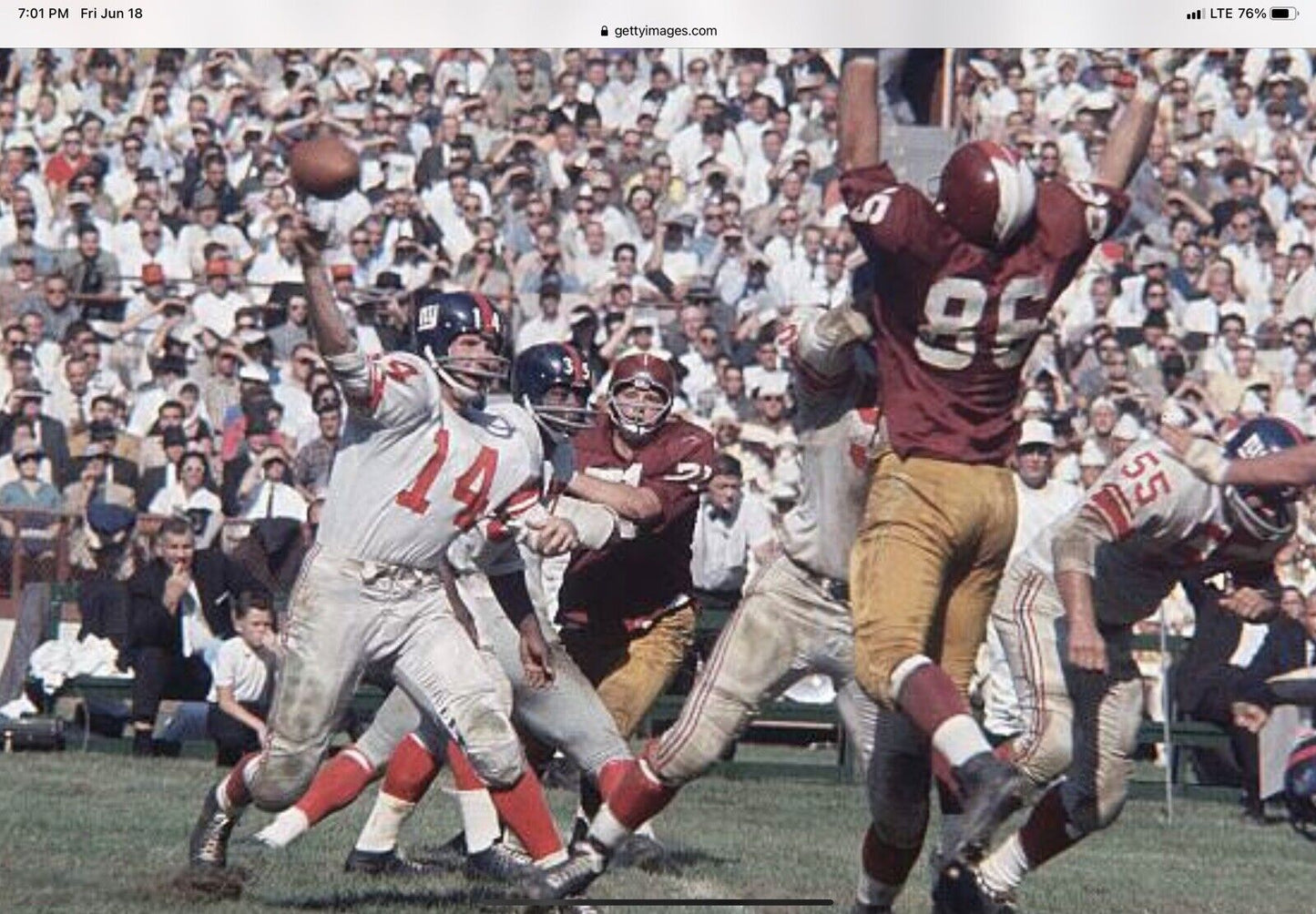 Riddell Kra-Lite RK2 Football Helmet 1964 Washington Redskins Feather Jurgensen Sports Mem, Cards & Fan Shop:Fan Apparel & Souvenirs:Football-NFL Riddell