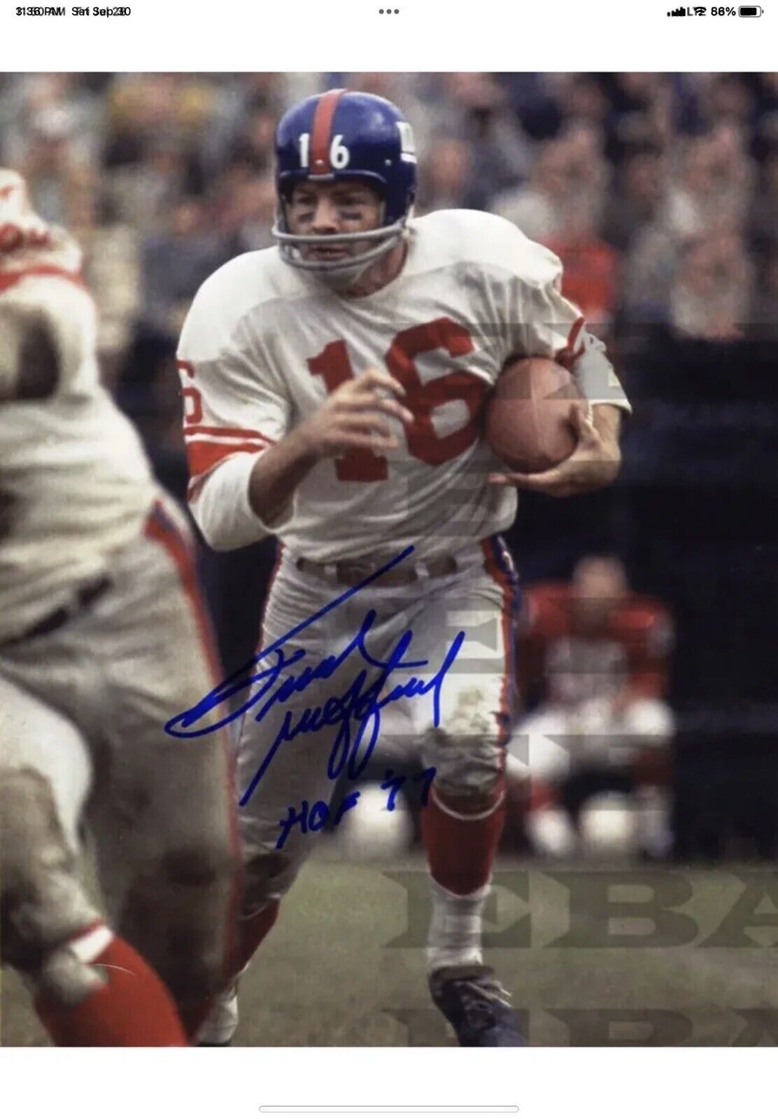 1962 New York Giants RK2 Style Custom Football Helmet Frank Gifford Sports Mem, Cards & Fan Shop:Autographs-Original:Football-NFL:Helmets WESTBROOKSPORTSCARDS