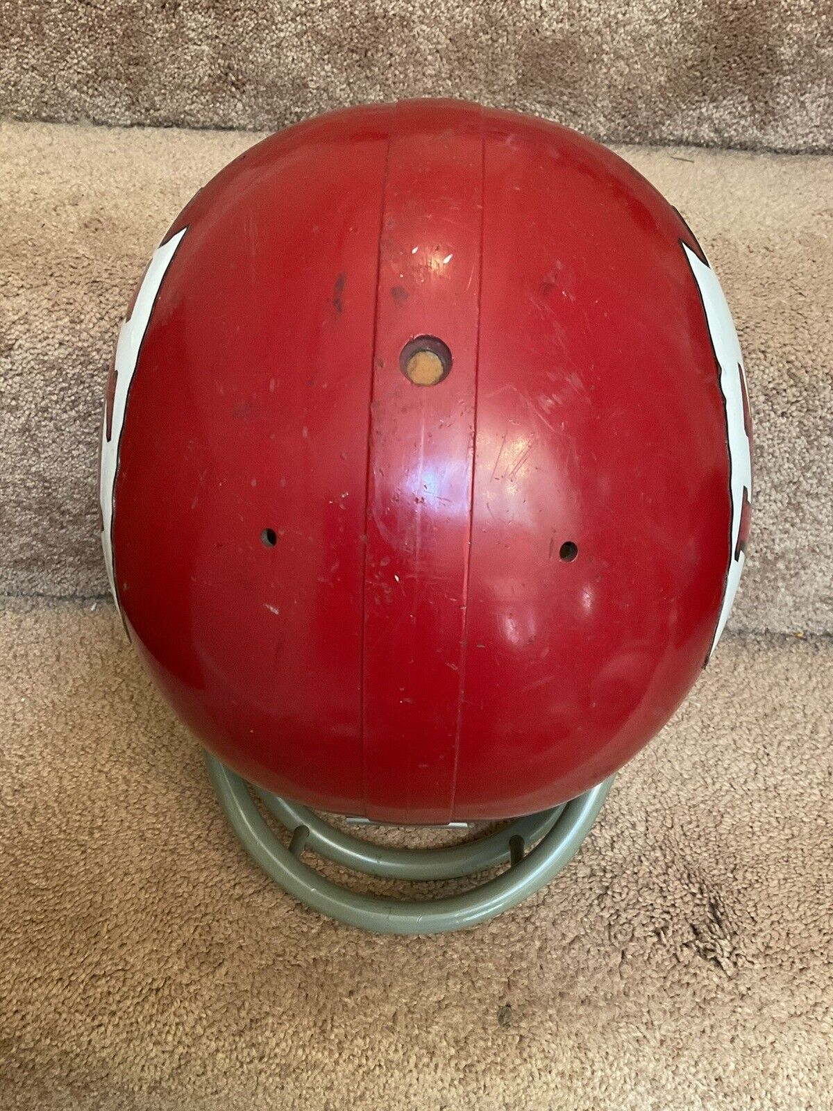 Vintage 1969 TK2 Riddell Kra-Lite Game Used Football Helmet Kansas City Chiefs Sports Mem, Cards & Fan Shop:Fan Apparel & Souvenirs:Football-NFL Riddell   