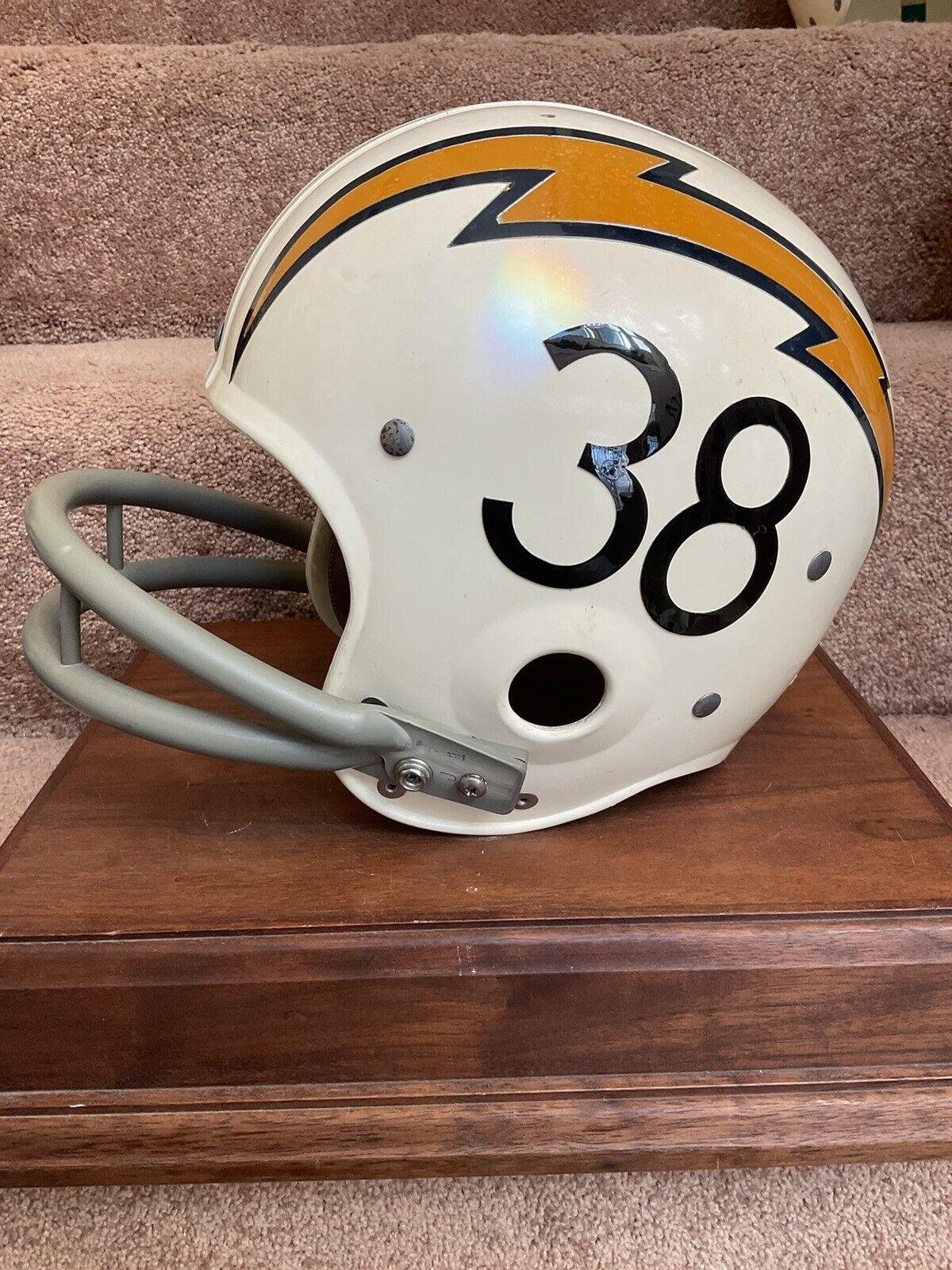 Original Riddell 1971 San Diego Chargers Kra-Lite TK2 Game Football Helmet Rare Sports Mem, Cards & Fan Shop:Fan Apparel & Souvenirs:Football-NFL Riddell
