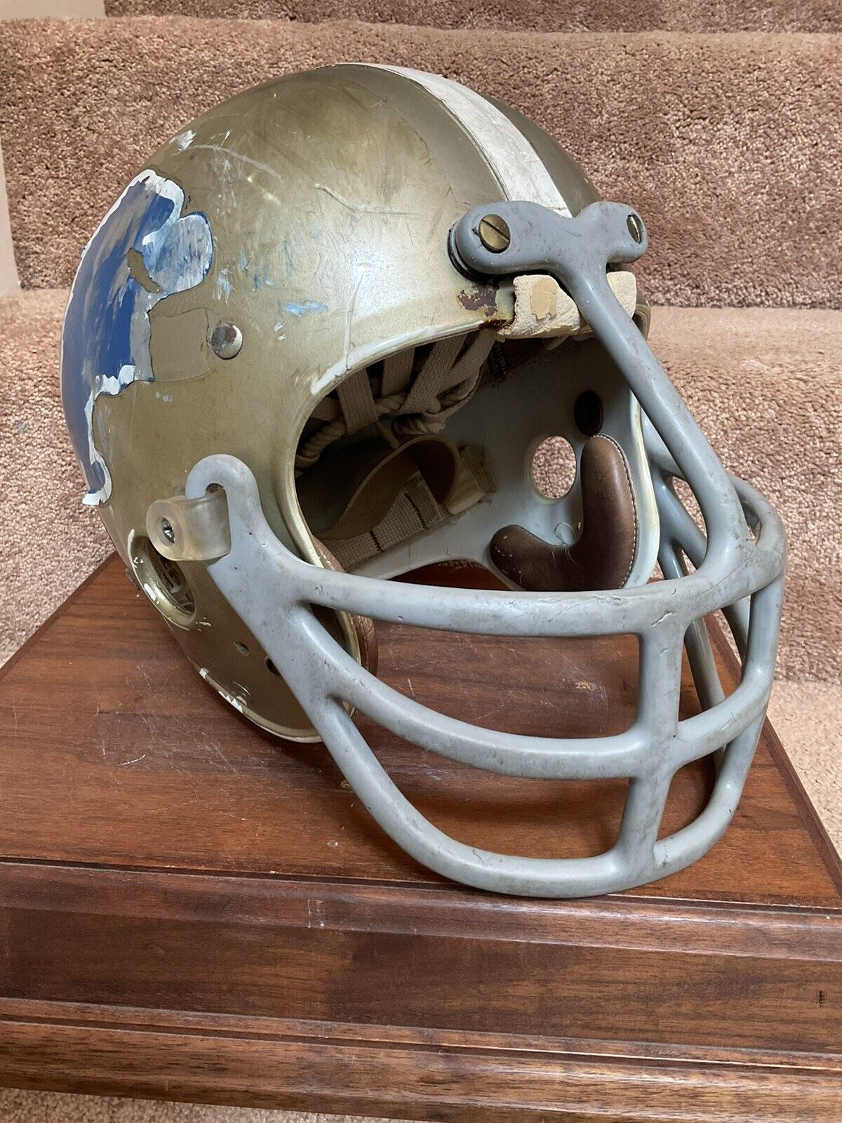 Vintage Game Used Riddell Kra-Lite-8 Suspension Football Helmet Detroit Lions Sports Mem, Cards & Fan Shop:Fan Apparel & Souvenirs:Football-NFL Riddell
