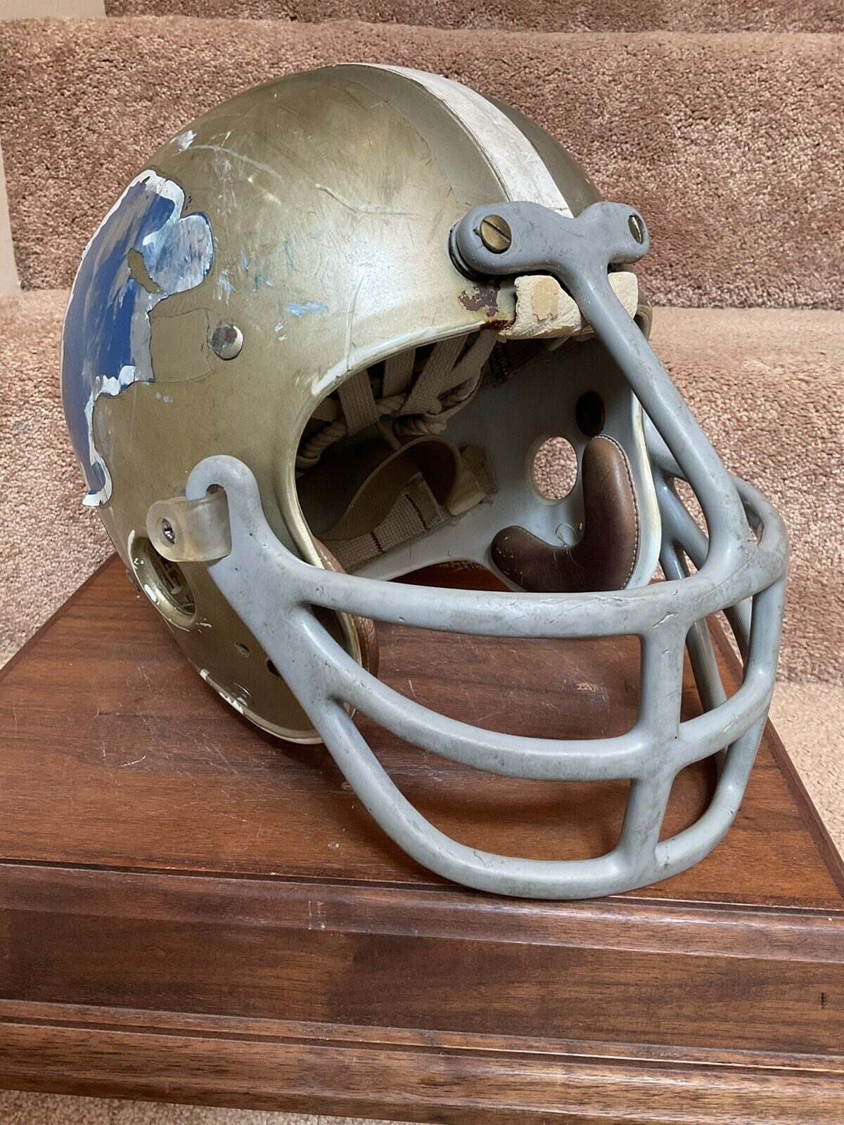 Vintage Game Used Riddell Kra-Lite-8 Suspension Football Helmet Detroit Lions Sports Mem, Cards & Fan Shop:Fan Apparel & Souvenirs:Football-NFL Riddell   