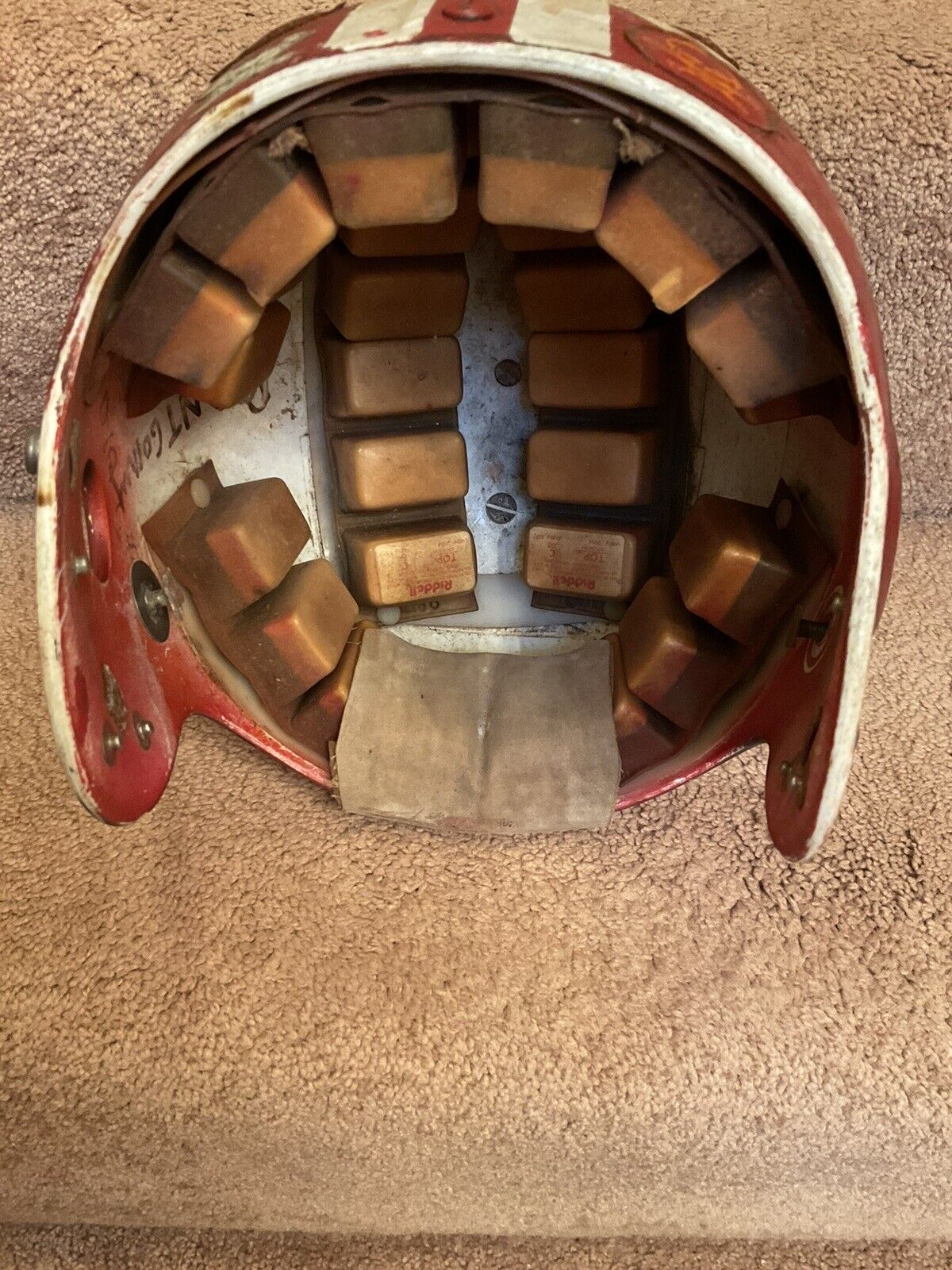 Vintage Original Riddell Kra-Lite PAC3 Football Helmet Date Stamp 1980 Sports Mem, Cards & Fan Shop:Fan Apparel & Souvenirs:Football-NFL Riddell