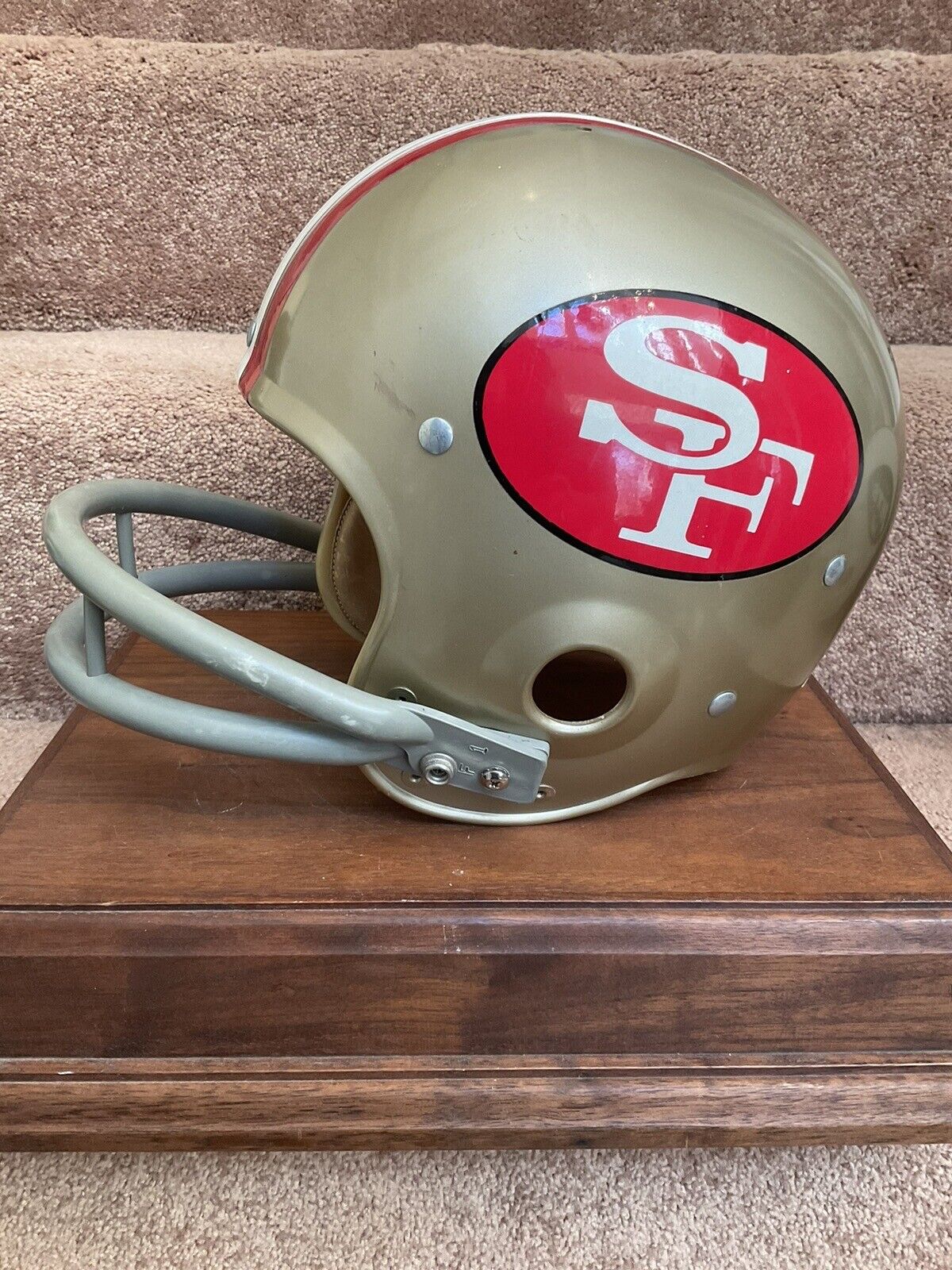 Original Riddell 1971 San Francisco 49ers Kra-Lite Game Football Helmet Sports Mem, Cards & Fan Shop:Fan Apparel & Souvenirs:Football-NFL Riddell