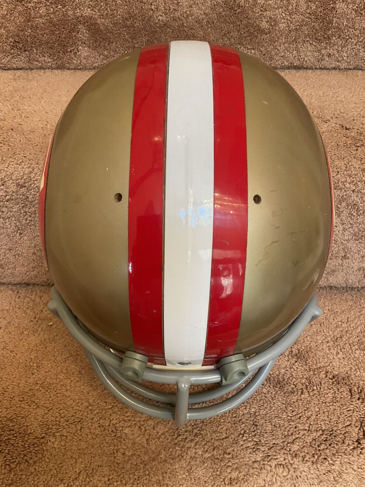 Vintage Riddell Kra-Lite TK2 Football Helmet 1971 San Francisco 49ers NOP Mask Sports Mem, Cards & Fan Shop:Fan Apparel & Souvenirs:Football-NFL Riddell