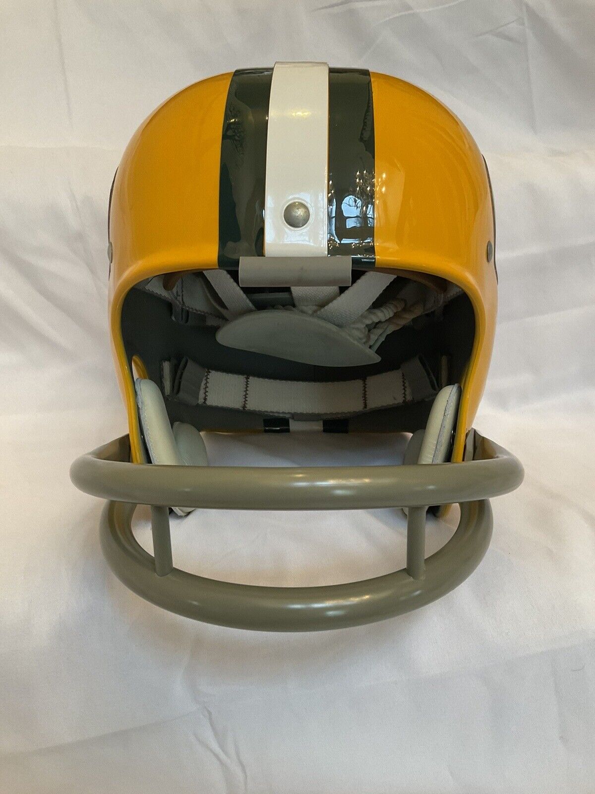 Vintage RIDDell RK4 Style Green Bay Packers Football Helmet Paul Hornung Sports Mem, Cards & Fan Shop:Game Used Memorabilia:Football-NFL:Helmet WESTBROOKSPORTSCARDS