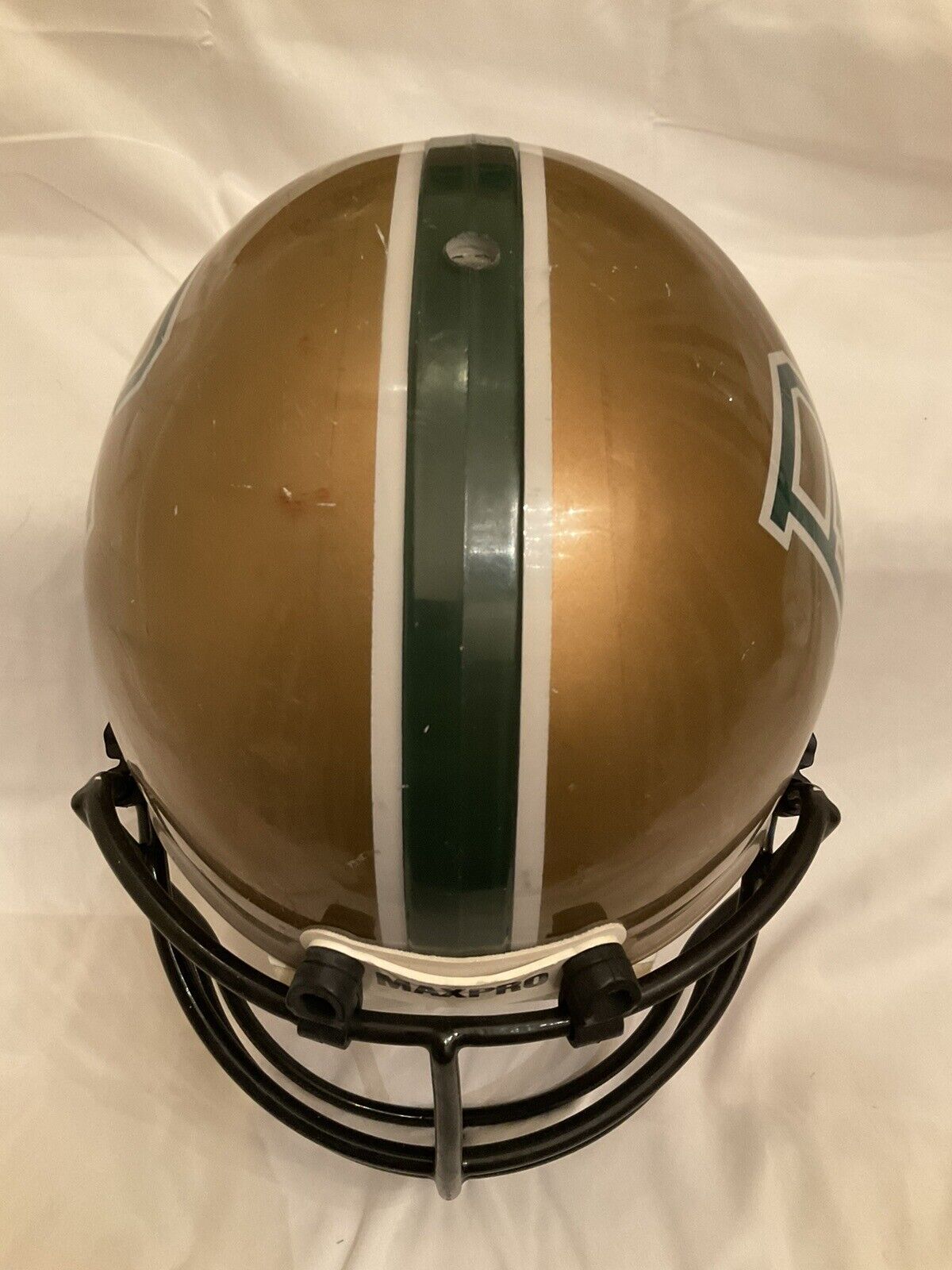 Maxpro Baylor Bears 1986 Game Used Clear Shell Football Helmet Rare Sports Mem, Cards & Fan Shop:Autographs-Original:Football-NFL:Helmets WESTBROOKSPORTSCARDS