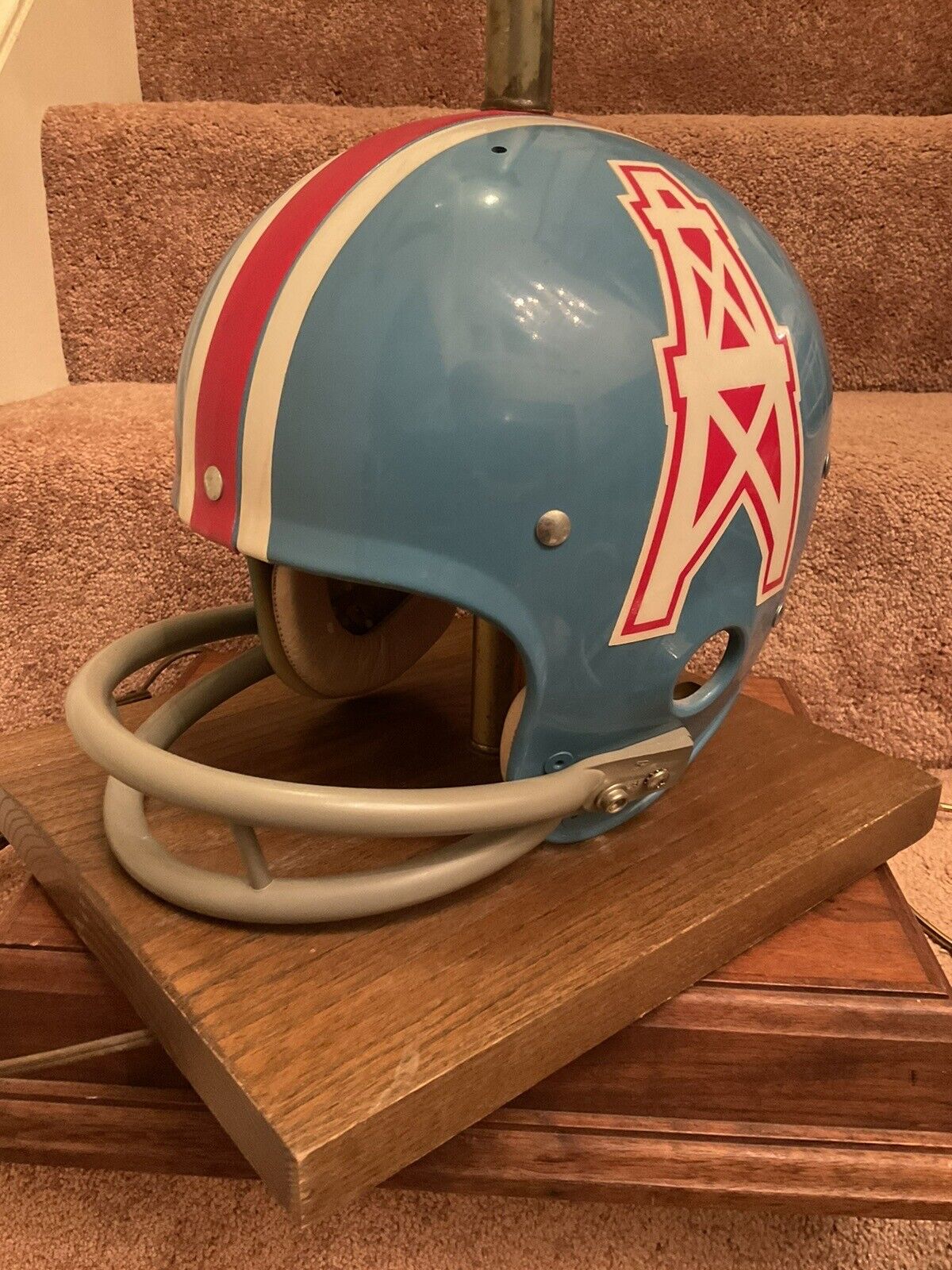Vintage Riddell 1972 Houston Oilers Kra-Lite Old Football Helmet Lamp Rare! Sports Mem, Cards & Fan Shop:Fan Apparel & Souvenirs:Football-NFL Riddell