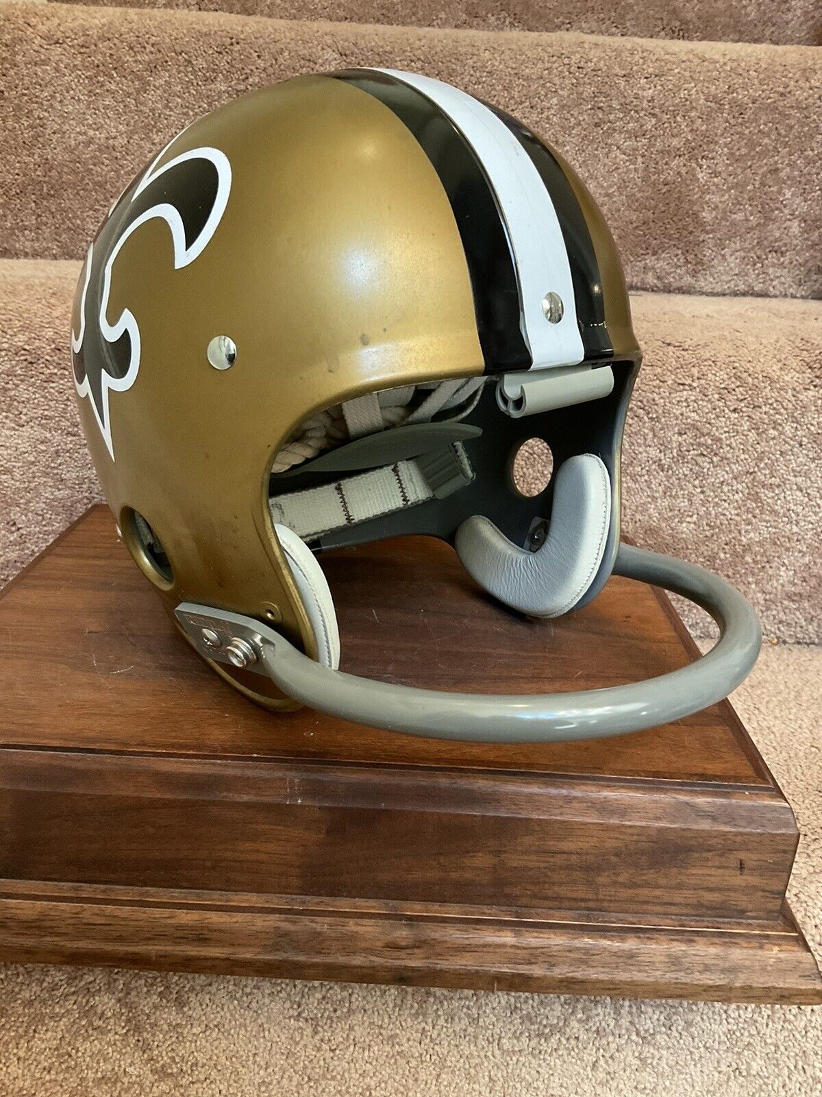 Vintage Riddell Kra-Lite-8 TK2 Football Helmet 1970 New Orleans Saints Kilmer Sports Mem, Cards & Fan Shop:Fan Apparel & Souvenirs:Football-NFL Riddell
