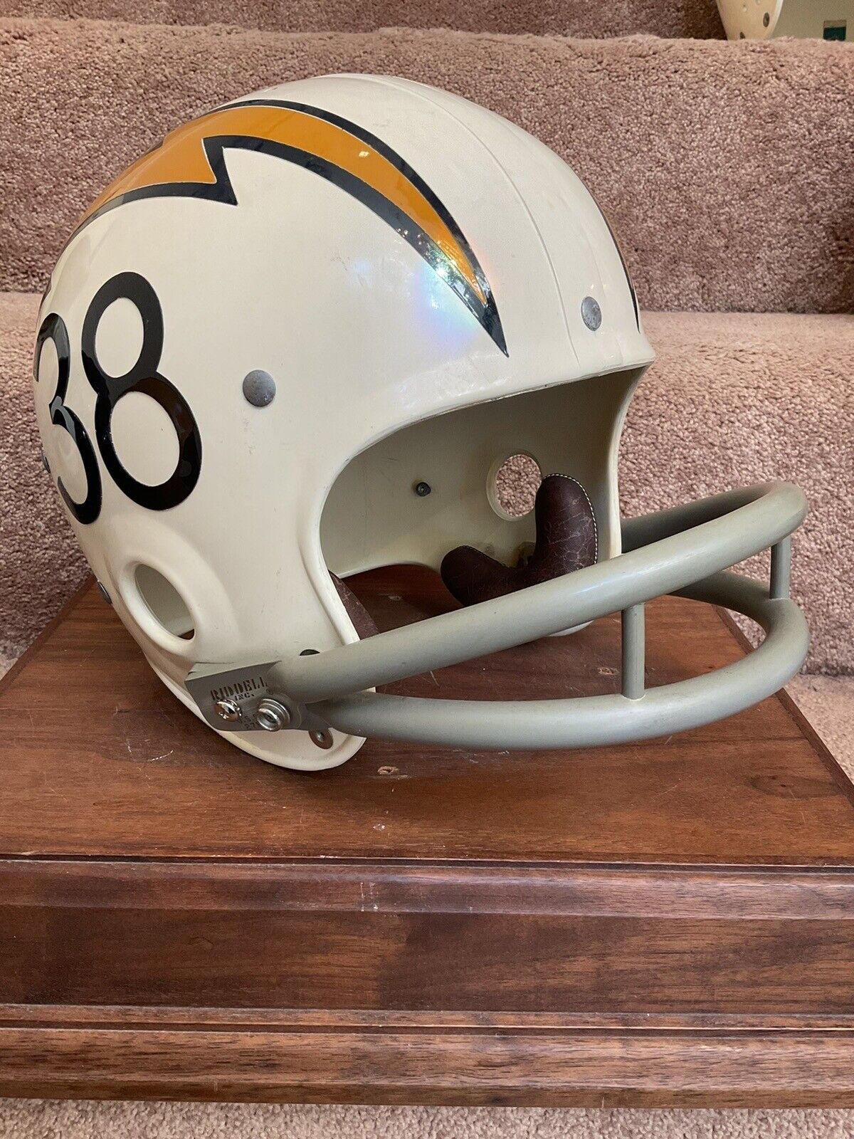 Original Riddell 1971 San Diego Chargers Kra-Lite TK2 Game Football Helmet Rare Sports Mem, Cards & Fan Shop:Fan Apparel & Souvenirs:Football-NFL Riddell