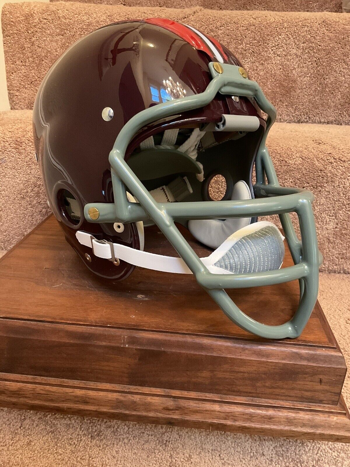 1964 Washington Redskins Feather RK2 Style Suspension Football Helmet Sam Huff Sports Mem, Cards & Fan Shop:Autographs-Original:Football-NFL:Helmets WESTBROOKSPORTSCARDS   