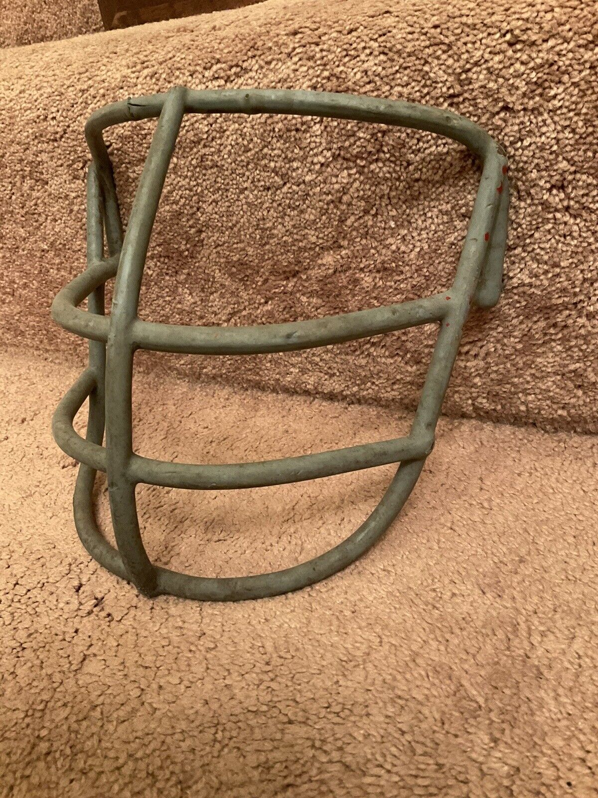 Vintage Original Schutt 1969 NJOP Large Red Dot Gray Football Helmet Facemask Sporting Goods:Team Sports:Football:Clothing, Shoes & Accessories:Helmets & Hats Schutt
