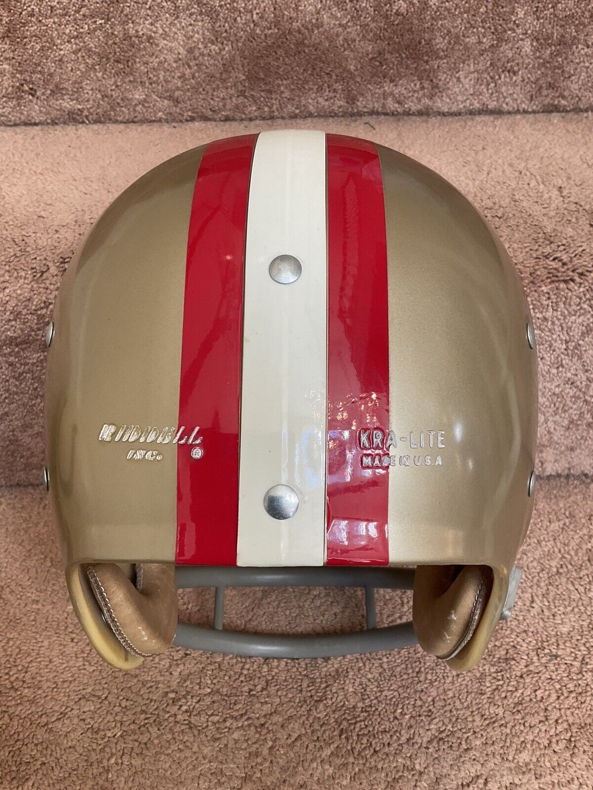 Original Riddell 1971 San Francisco 49ers Kra-Lite Game Football Helmet Sports Mem, Cards & Fan Shop:Fan Apparel & Souvenirs:Football-NFL Riddell