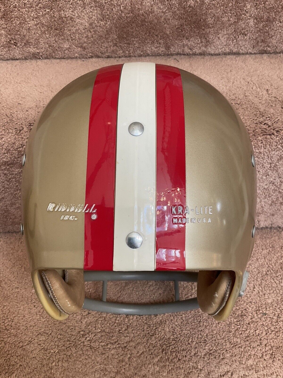 Original Riddell 1971 San Francisco 49ers Kra-Lite Game Football Helmet Sports Mem, Cards & Fan Shop:Fan Apparel & Souvenirs:Football-NFL Riddell   