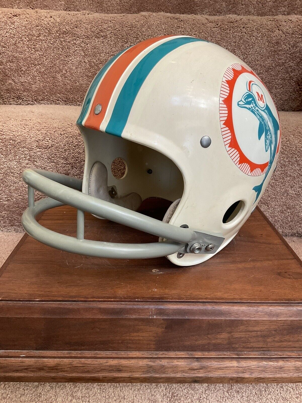 Original Riddell 1972 Miami Dolphins Kra-Lite TK2 Game Football Helmet Perfect Sports Mem, Cards & Fan Shop:Fan Apparel & Souvenirs:Football-NFL Riddell   