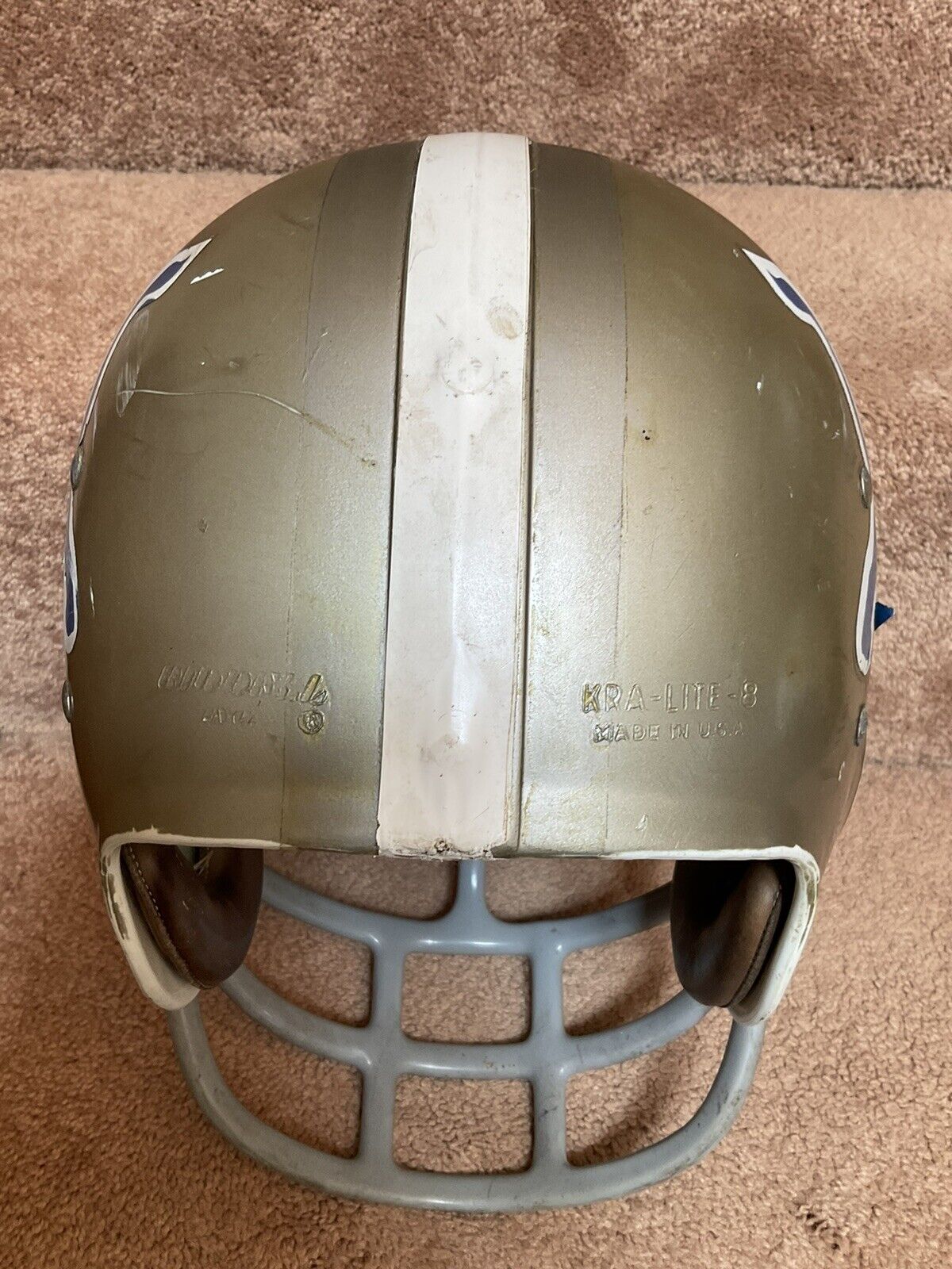 Vintage Game Used Riddell Kra-Lite-8 Suspension Football Helmet Detroit Lions Sports Mem, Cards & Fan Shop:Fan Apparel & Souvenirs:Football-NFL Riddell