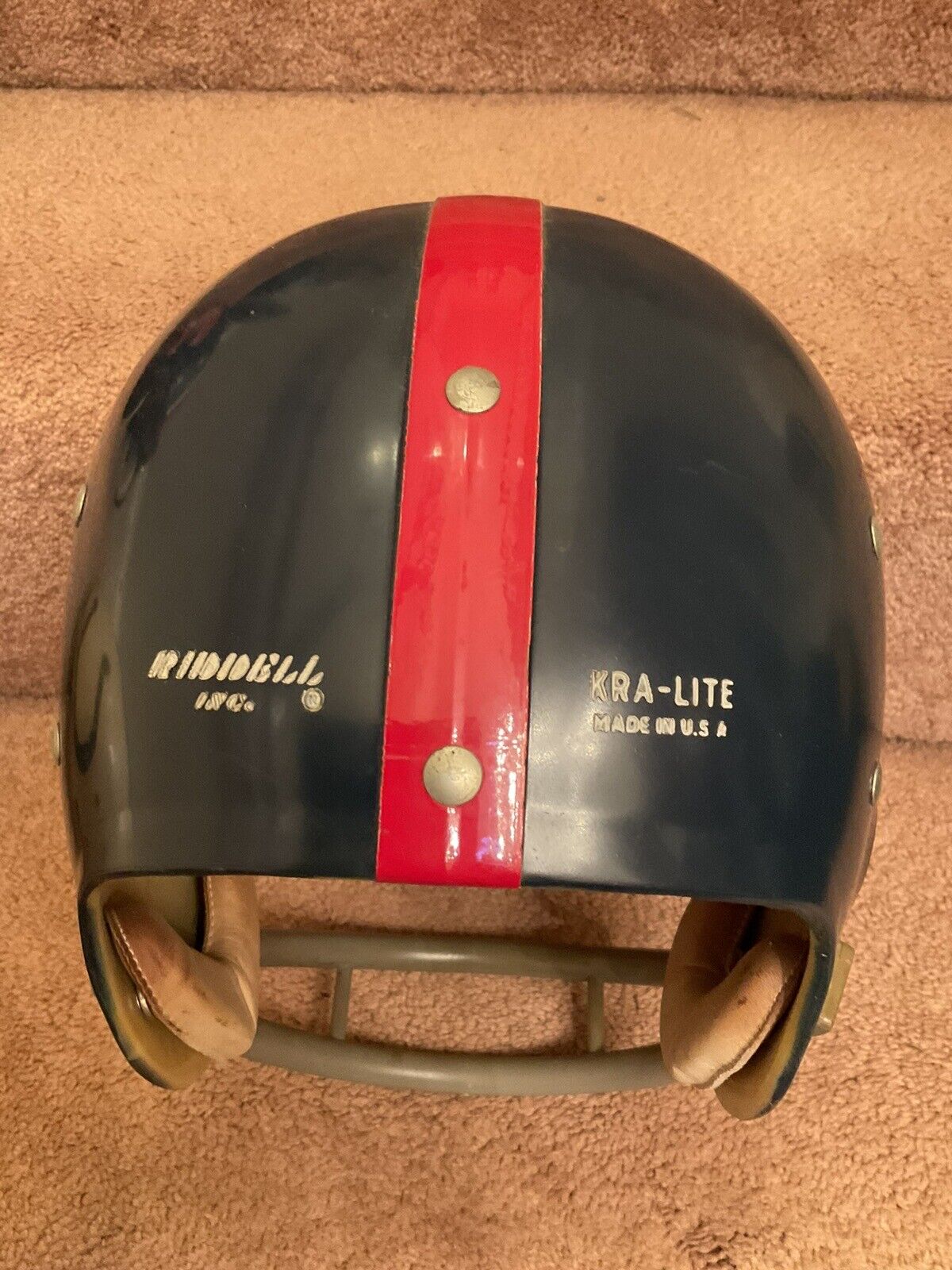 Original Riddell 1971 New York Giants Kra-Lite TK2 Game Football Helmet Sports Mem, Cards & Fan Shop:Fan Apparel & Souvenirs:Football-NFL Riddell