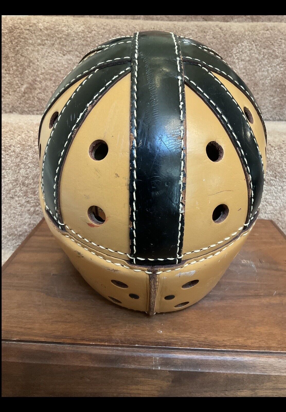 Original Rawlings Authentic F2180 Leather Suspension Football Helmet Size 7 1/8 Sports Mem, Cards & Fan Shop:Fan Apparel & Souvenirs:Football-NFL Rawlings