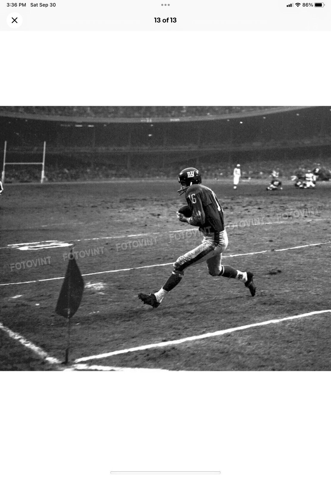 1962 New York Giants RK2 Style Custom Football Helmet Frank Gifford Sports Mem, Cards & Fan Shop:Autographs-Original:Football-NFL:Helmets WESTBROOKSPORTSCARDS