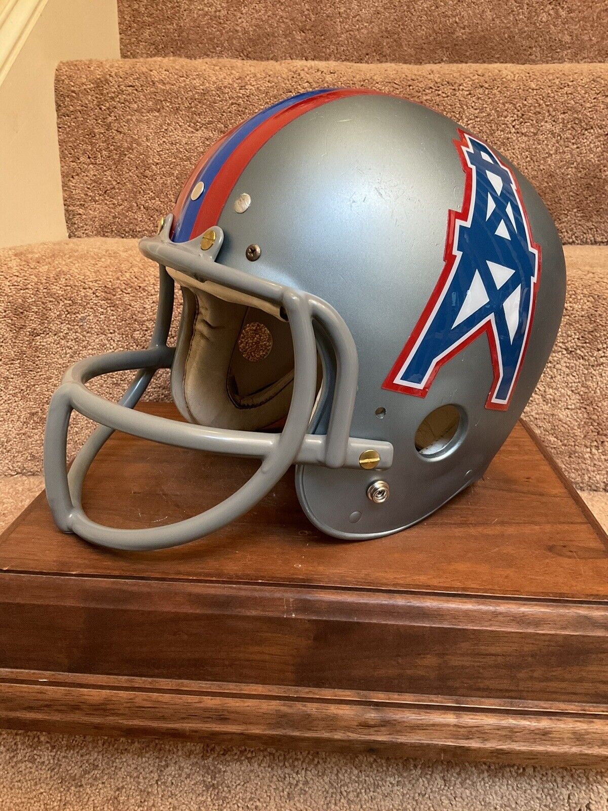 Original Vintage Wilson Football Helmet Custom 1969 - 1970 Houston Oilers Sports Mem, Cards & Fan Shop:Fan Apparel & Souvenirs:Football-NFL Wilson