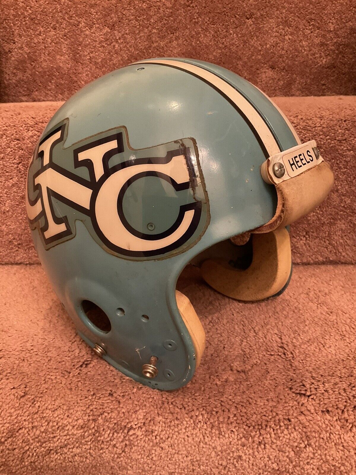 Vintage North Carolina Tar Heels Game Used 1981 Riddell PAC-3 Football Helmet Sports Mem, Cards & Fan Shop:Fan Apparel & Souvenirs:College-NCAA Riddell
