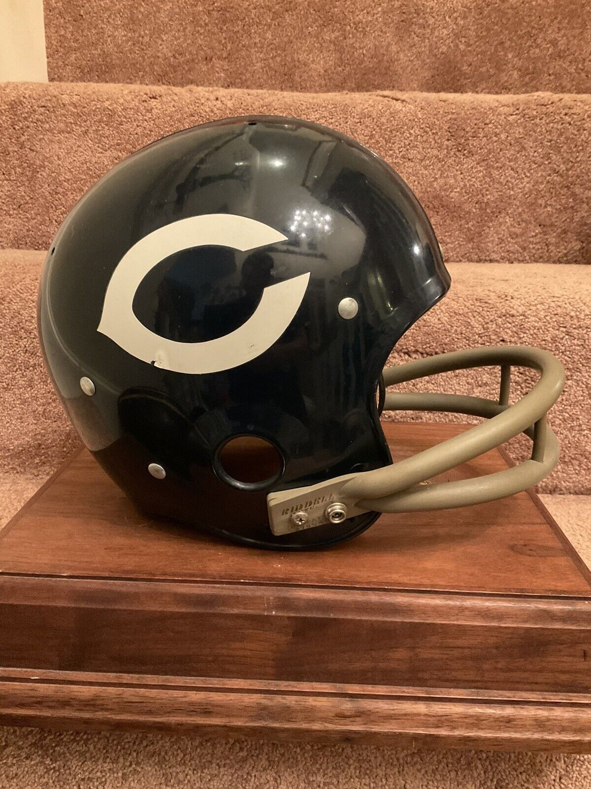 chicago bears full face motorcycle helmet Original Riddell 1971 Chicago Bears Kra-Lite TK2 Game Football Helmet – WESTBROOKSPORTSCARDS