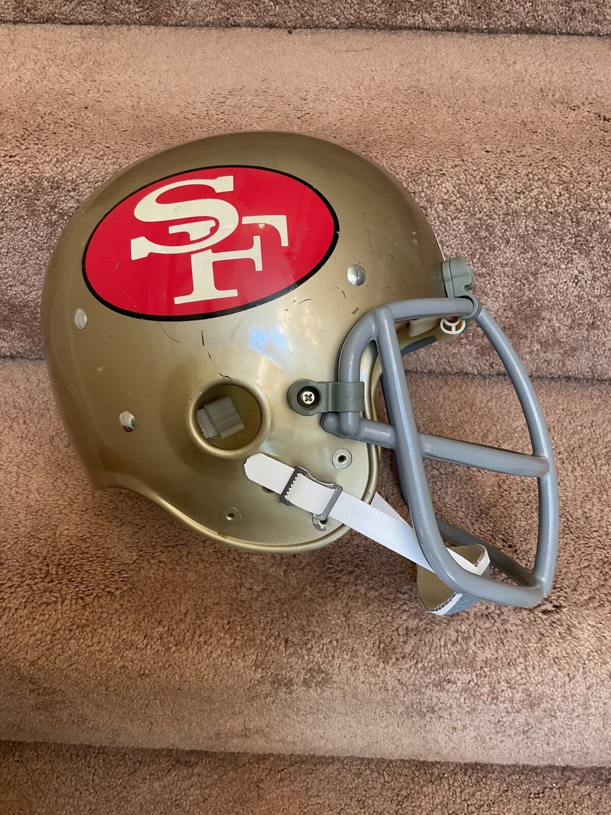Vintage Riddell Kra-Lite TK2 Football Helmet 1971 San Francisco 49ers NOP Mask Sports Mem, Cards & Fan Shop:Fan Apparel & Souvenirs:Football-NFL Riddell
