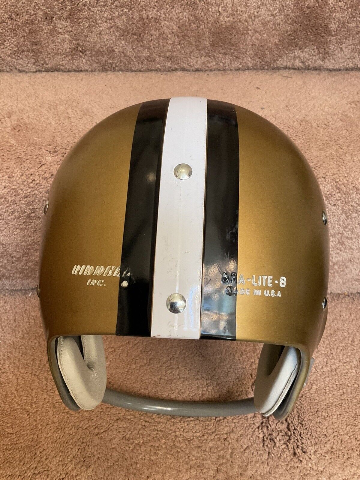 Vintage Riddell Kra-Lite-8 TK2 Football Helmet 1970 New Orleans Saints Kilmer Sports Mem, Cards & Fan Shop:Fan Apparel & Souvenirs:Football-NFL Riddell