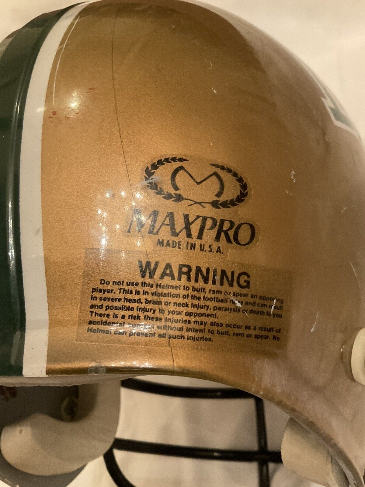 Maxpro Baylor Bears 1986 Game Used Clear Shell Football Helmet Rare Sports Mem, Cards & Fan Shop:Autographs-Original:Football-NFL:Helmets WESTBROOKSPORTSCARDS