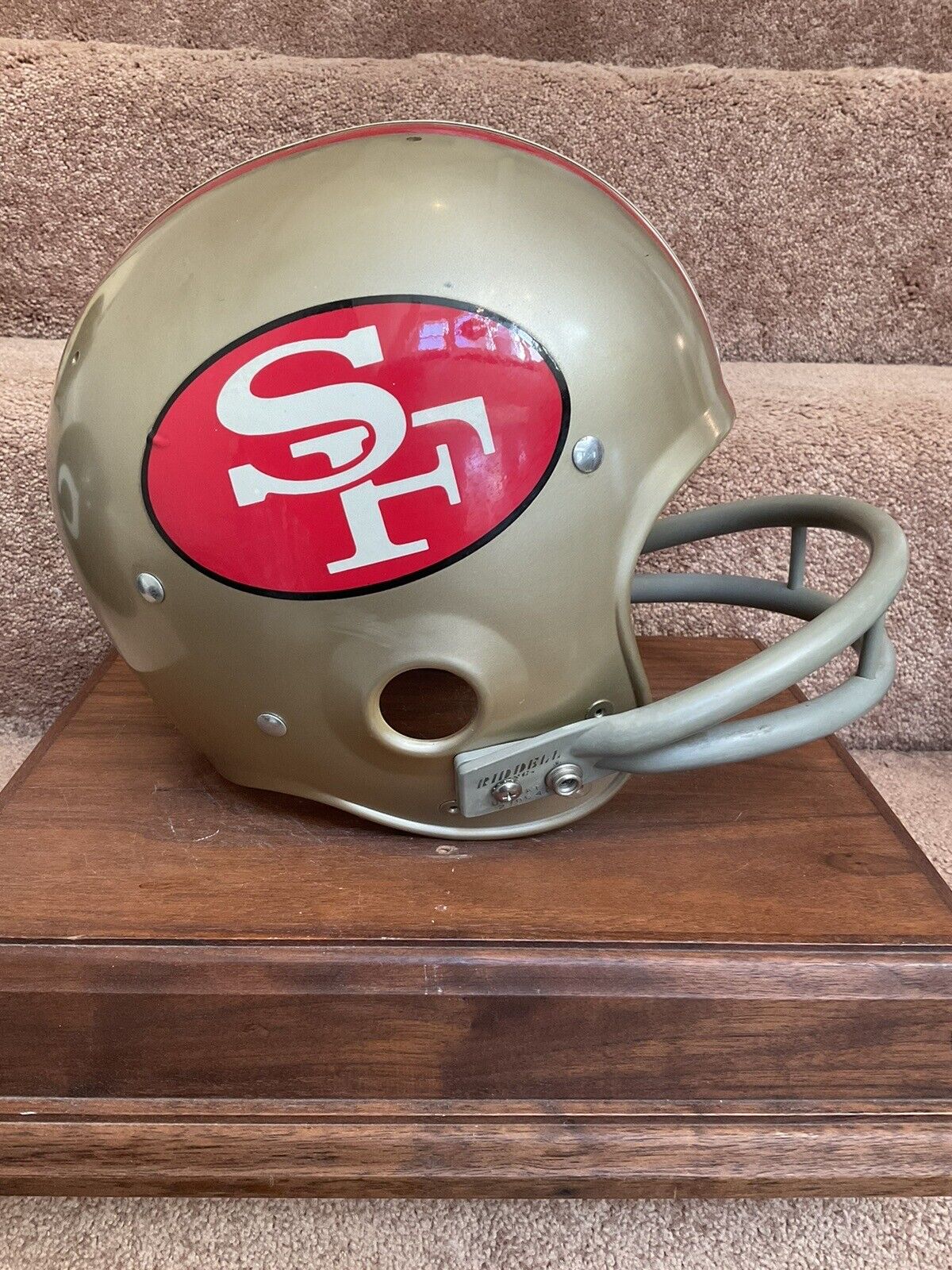 49ers football helmets Original Riddell 1971 San Francisco 49ers Kra-Lite Game Football Helme – WESTBROOKSPORTSCARDS