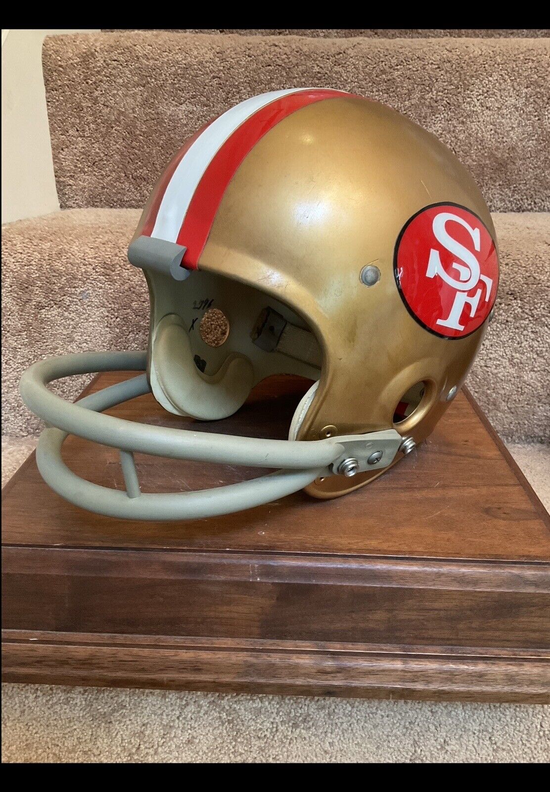 Wilson Suspension Football Helmet Custom San Francisco 49ers 1970 RIDDell BD-9 Sports Mem, Cards & Fan Shop:Game Used Memorabilia:Football-NFL:Helmet WESTBROOKSPORTSCARDS   