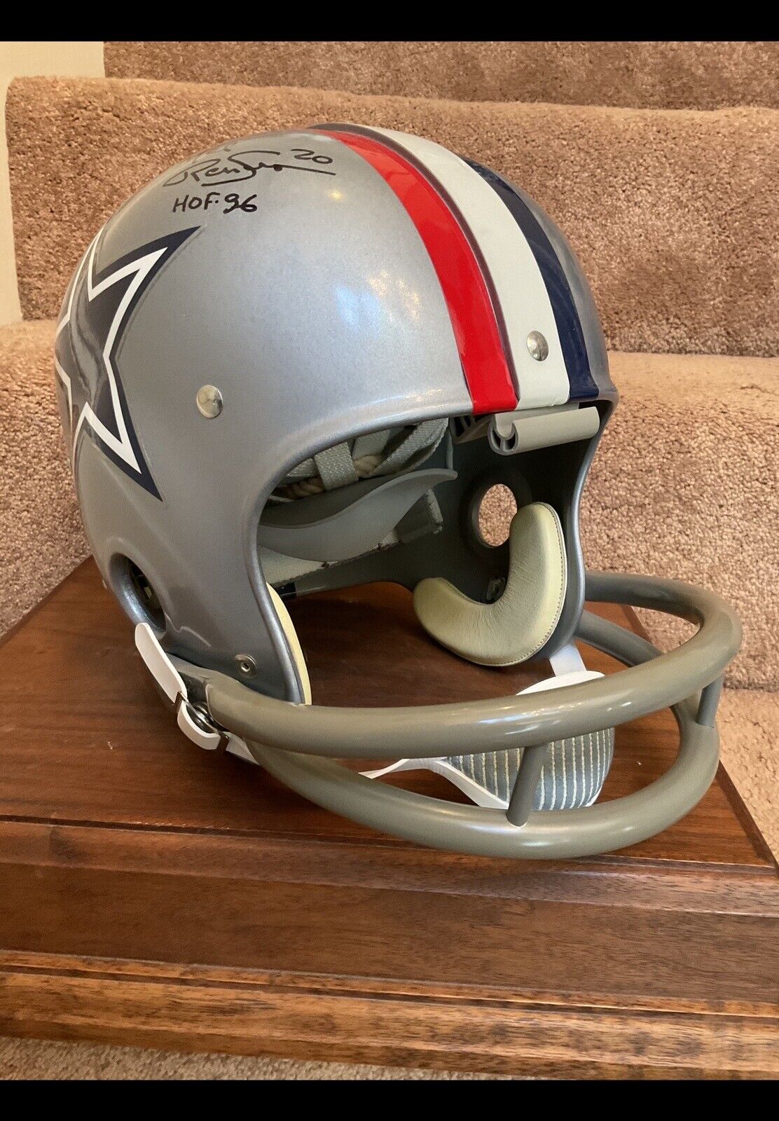 Riddell Kra-Lite Football Helmet-1976 Dallas Cowboys Autographed Renfro Pearson Sports Mem, Cards & Fan Shop:Autographs-Original:Football-NFL:Helmets WESTBROOKSPORTSCARDS