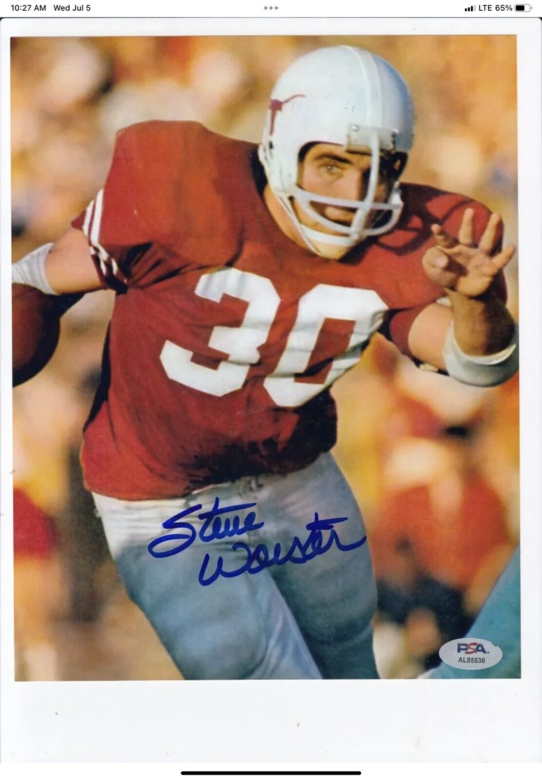Vintage 1969 Wilson Football Helmet Custom Texas Longhorns National Championship Sports Mem, Cards & Fan Shop:Fan Apparel & Souvenirs:Football-NFL Wilson