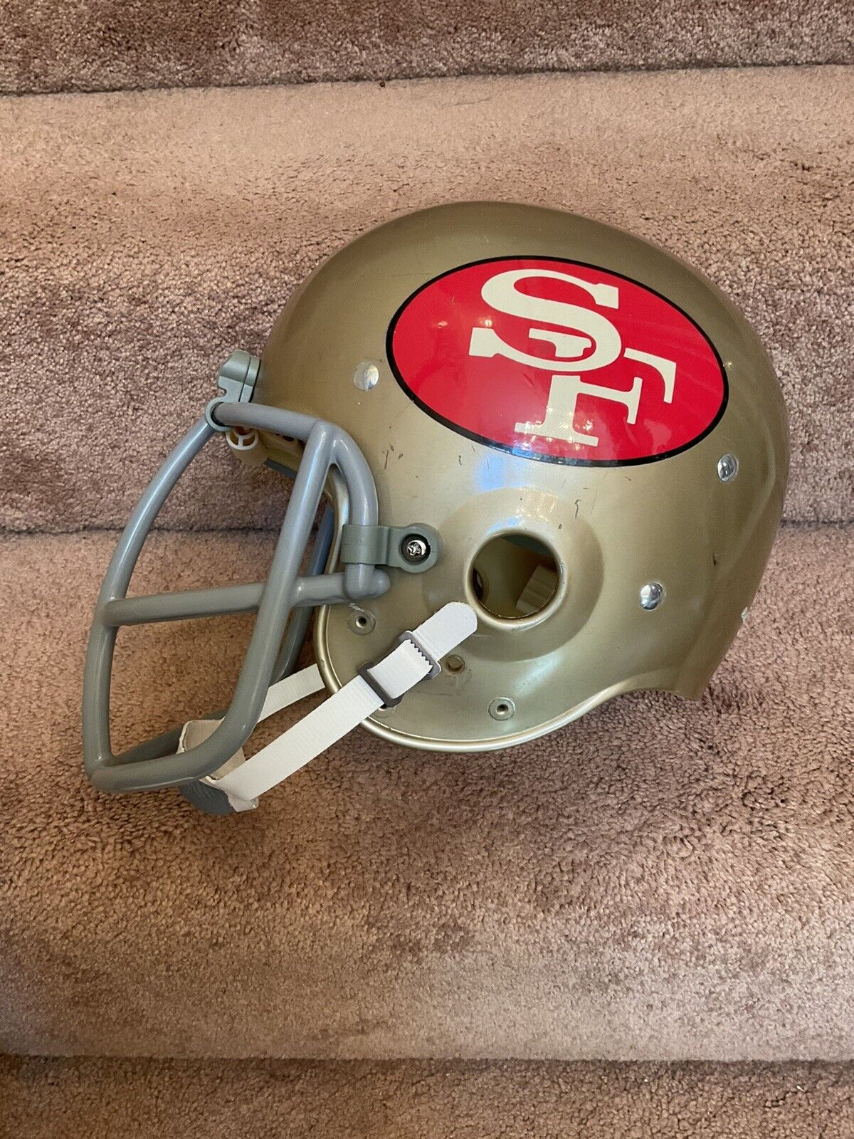 Vintage Riddell Kra-Lite TK2 Football Helmet 1971 San Francisco 49ers NOP Mask Sports Mem, Cards & Fan Shop:Fan Apparel & Souvenirs:Football-NFL Riddell