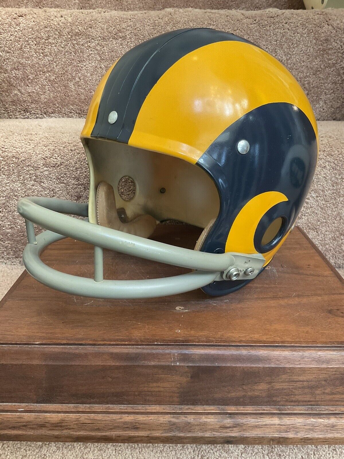 Original Riddell 1973 Los Angeles Rams Kra-Lite TK2 Game Football Helmet Rare Sports Mem, Cards & Fan Shop:Fan Apparel & Souvenirs:Football-NFL Riddell   