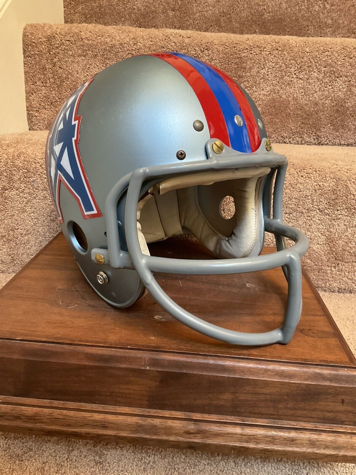 Original Vintage Wilson Football Helmet Custom 1969 - 1970 Houston Oilers Sports Mem, Cards & Fan Shop:Fan Apparel & Souvenirs:Football-NFL Wilson
