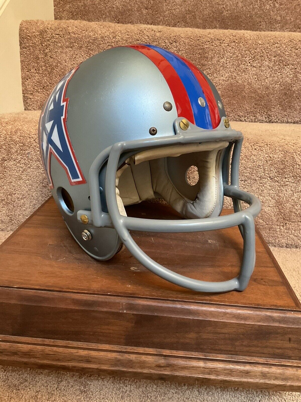 Original Vintage Wilson Football Helmet Custom 1969 - 1970 Houston Oilers Sports Mem, Cards & Fan Shop:Fan Apparel & Souvenirs:Football-NFL Wilson   