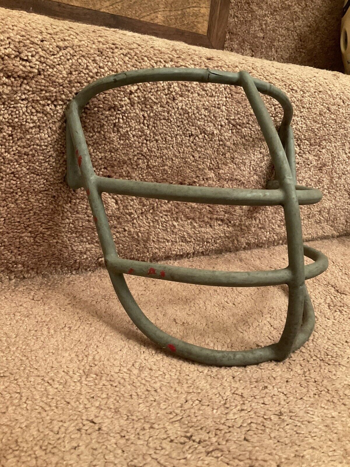 Vintage Original Schutt 1969 NJOP Large Red Dot Gray Football Helmet Facemask Sporting Goods:Team Sports:Football:Clothing, Shoes & Accessories:Helmets & Hats Schutt