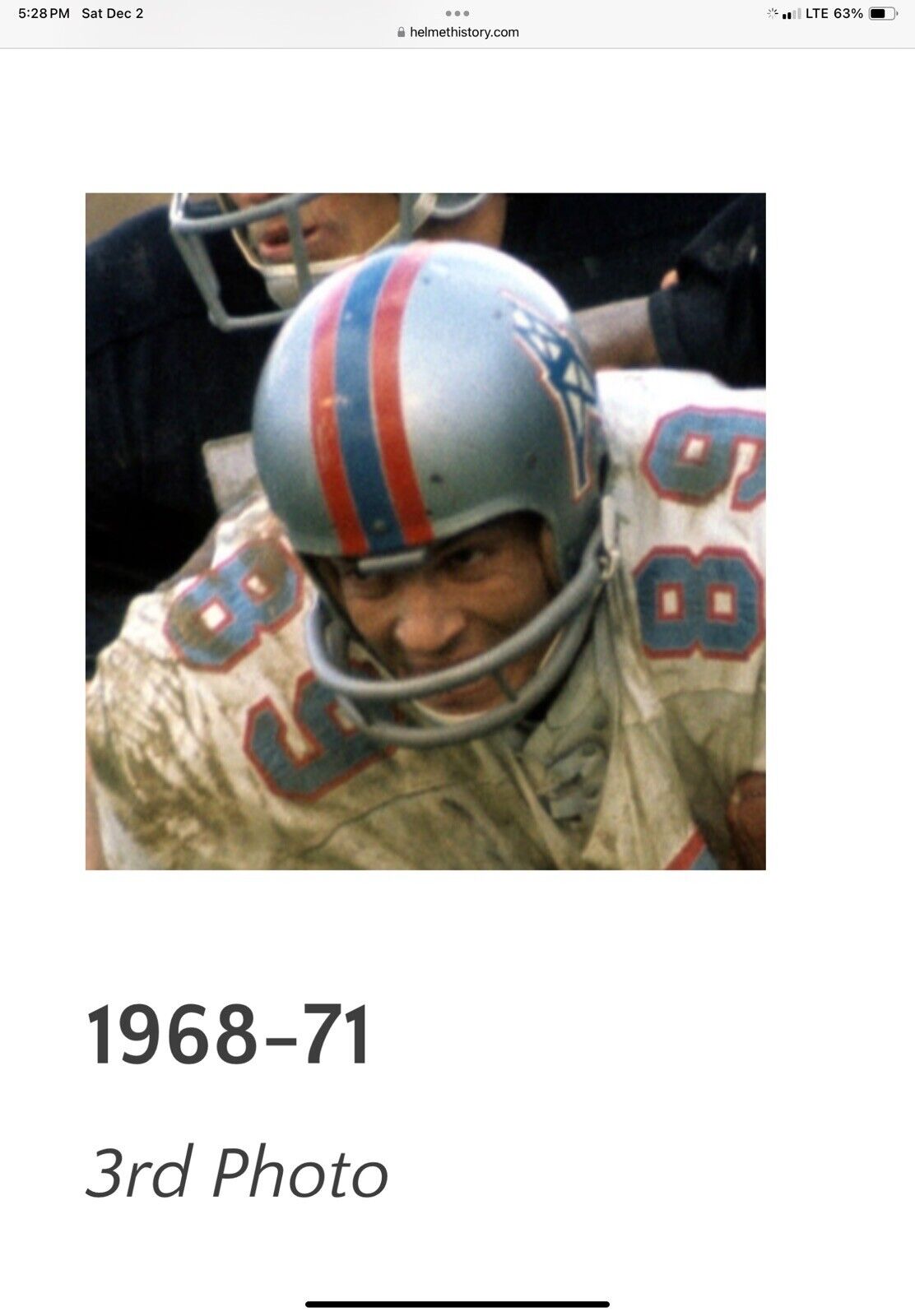 Vintage Riddell Kra-Lite-8 TK2 Football Helmet 1970 Houston Oilers RARE Sports Mem, Cards & Fan Shop:Fan Apparel & Souvenirs:Football-NFL Riddell